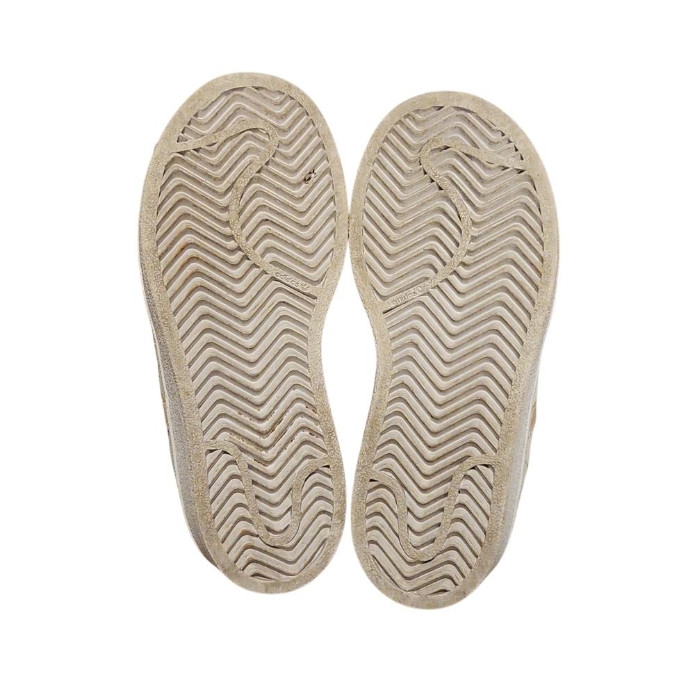 Adidas Shell Toe White Sneakers w/Silver Accents - Picture 3 of 7